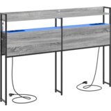 vidaXL Skladiščni naslon Siva sonoma 160 cm Konstruiran les | Shoptok.si