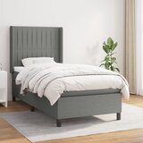  The Living Store Box spring postelja z vzmetnico temno siva 80x200 cm blago - Box Spring Postelja, (21455732) Cene