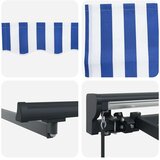  Ročno zložljivo senčilo Modra in bela 4 x 2 m, (5000204500) | Shoptok.si