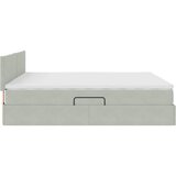  Krevet s od storage Svijetlo siva 160 x 200 cm Baršun | shoptok.hr