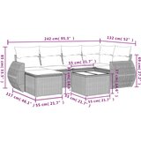 vidaXL 7-dijelni set vrtnih sofa od poliratana s jastucima smeđi | shoptok.hr