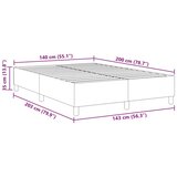  Krevetna platforma Krema 140 x 200 cm Kordura tekstil | shoptok.hr