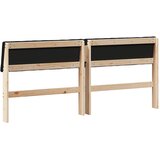  Tapecirani uzglavlje Crna 180 cm Čvrsto borovo drvo | shoptok.hr