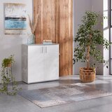 Mömax komoda ina 01, bela, siva | Shoptok.si
