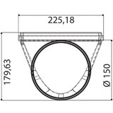 Faber pvc štirioglata odvodna cev fi 150 - dimenzije 22x9cm (112.0459.451) | Shoptok.si