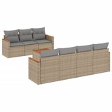  8-dijelni set vrtnih sofa od poliratana s jastucima bež | shoptok.hr