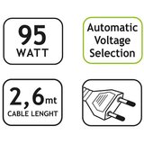  Napajalnik za prenosnike Tecnoware 95 W + 10 priključkov | Shoptok.si