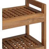  Polica za kupaonicu Prirodna 45 x 30 x 97 cm Čvrsto teak drvo | shoptok.hr