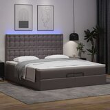 vidaXL otomanski okvir kreveta s madracima sivi 200x200cm umjetna koža | shoptok.hr