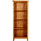 Furnova Knjižna omara 4-nadstropna 45x22x110 cm trdna hrastovina, (21932670) | Shoptok.si