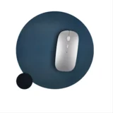 Okrogla podloga za miško iz pravega usnja za gladko uporabo Blue, (22127059)