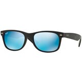 Ray-ban New Wayfarer Flash RB2132 622/17 S (52) Črna/Modra Cene