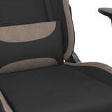  Masažna igraća stolica od tkanine s osloncem crno-smeđesiva | shoptok.hr