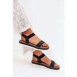 Boto Women's Sandals With Braiding On Decorated Platform Black Velara | ePonuda.com