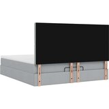 vidaXL Otomanski posteljni okvir z vzmetnico siv 180x200 cm blago | Shoptok.si