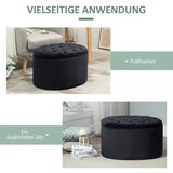  Tapecirana klupa za odlaganje baršunasti izgled ovalna 71x52x42 cm crna | shoptok.hr