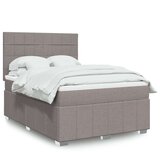  Krevet s oprugama i madracem smeđesivi 140 x 190 cm od tkanine | shoptok.hr