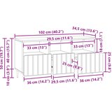  ormar Hrast sonoma 102 x 34,5 x 50 cm Konstruirano drvo | shoptok.hr