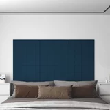  Zidne ploče baršunaste 12 kom plave 60 x 15 cm 1,08 m²