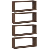  Kockaste zidne police 4 kom smeđi hrast 60 x 15 x 23 cm drvene | Eponuda.com