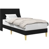 vidaXL Okvir za krevet s uzglavljem Crna 100 x 200 cm tkanina - Crna 100 x 200 cm Cijene