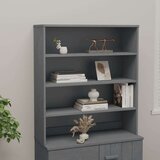 vidaXL Zgornji del omarice temno siv 90x30x100 cm trdna borovina | Shoptok.si