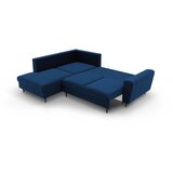 Cosmopolitan Design Plava baršunasti sklopiva/s prostorom za odlaganje kutna garnitura (s lijevim kutom/u obliku slova L) Kyoto – | shoptok.hr