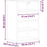Viseći ormarić "Riga" Artisan hrast 40x29,5x60 cm Inženirsko drvo | shoptok.hr