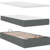  Otomanski okvir kreveta s madraca tamnosivi 80x200cm od tkanine | shoptok.hr