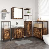  Set namještaja za kupaonicu Zidne 5 pcs Dimnjeni hrast i crna | shoptok.hr