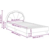  Otroški posteljni okvir z vznožjem Svetlo siva 90 x 200 cm, (5000104560) | Shoptok.si