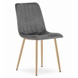Lava stolica - tamno sivi baršun / noge u boji drveta x 3 | shoptok.hr