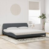Krevet s madracem Dover tamnosivi 200x200 cm baršunasti | Eponuda.ba