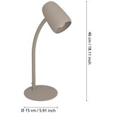 Eglo 901829 - Stona lampa CARLO 1xE14/18W/230V krem boje | Eponuda.com