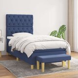 Box spring postelja z vzmetnico moder 80x200 cm blago, (20893225) Cene