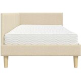  Kutni krevetni okvir s madracem Ostalo 2 pcs Krema tkanina | shoptok.hr