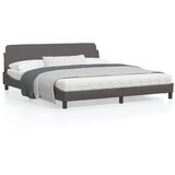 vidaXL Posteljni okvir z vzglavjem siv 180x200 cm umetno usnje Cene