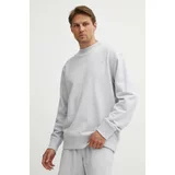 Adidas Bombažen pulover moški, siva barva, IX9808