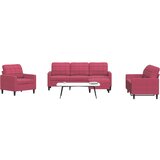 vidaXL 4-dijelni set sofa s jastucima crvena boja vina baršunasti Cijene