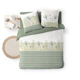 Douceur d intérieur Bela/zelena bombažna posteljnina za zakonsko posteljo/podaljšana 240x220 cm Poetine – | Shoptok.si
