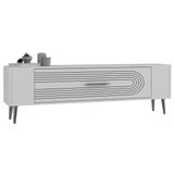 Hanah home tv polica Retrol3 white silver