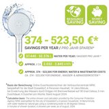 Wenko Plastična tuš ročka v sijajno srebrni barvi ø 12 cm Water Saving – | Shoptok.si