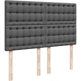 vidaXL Otomanski posteljni okvir z vzmetnico siv 140x190 cm blago | Shoptok.si