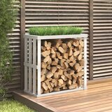 vidaXL Vanjski držač za cjepanice bijeli 108x52x106 masivna borovina | shoptok.hr