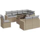 Maison Chic Seti vrtnega pohištva - Vrtna garnitura 9-delna z blazinami bež poli ratan, (21797505) | Shoptok.si
