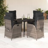 vidaXL 5-dijelni vrtni blagovaonski set sivi od poliratana | shoptok.hr