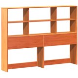 vidaXL Knjižna postelja brez vzmetnice vošč. rjava 150x200 cm borovina | Shoptok.si