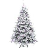  Umjetno božićno drvce s stalakom Bijelo 210 cm PE i PVC | shoptok.hr