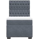  Box spring krevet s madracem tamnosivi 90x200 cm baršunasti | shoptok.hr