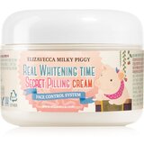 Elizavecca Milky Piggy Real Whitening Time Secret Pilling Cream vlažilna mehčalna krema s piling učinkom 100 ml Cene